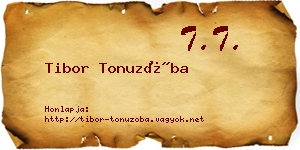 Tibor Tonuzóba névjegykártya